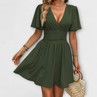 Winslet - Suknelė su raukšlėta juosmeniu ir V formos iškirpte