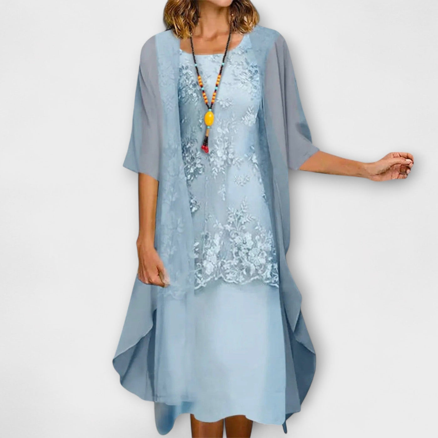 Danielle - Elegantiška dviejų dalių šifono suknelė