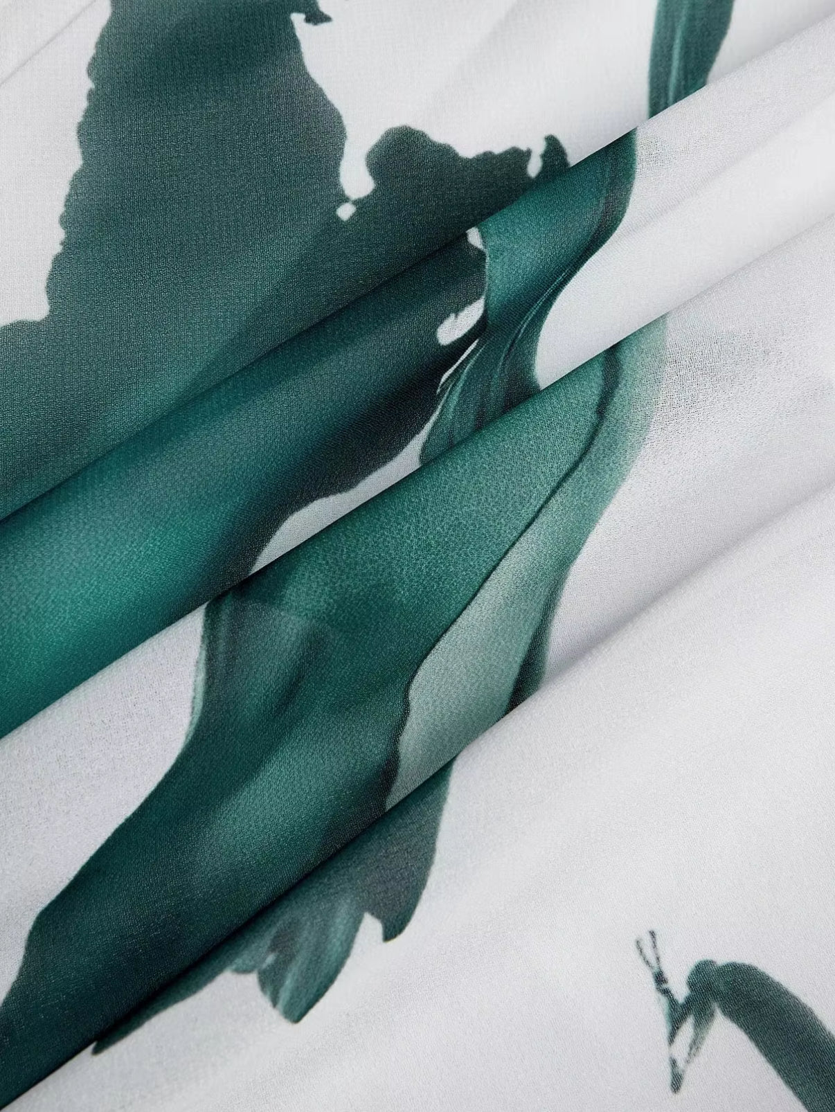 Nayla™ | Ilga Suknelė su Akvarelės Raštu