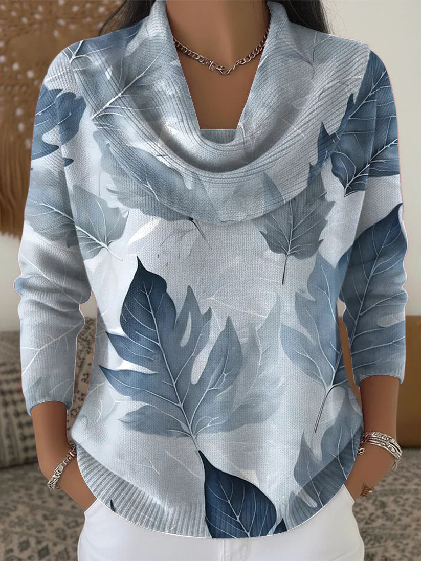 Moteriškas vintage gėlėtas megztinis